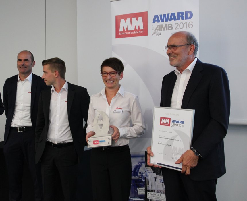 Le mandrin de serrage TOPlus IQ remporte le prix MM Award de l'innovation au salon AMB 2016